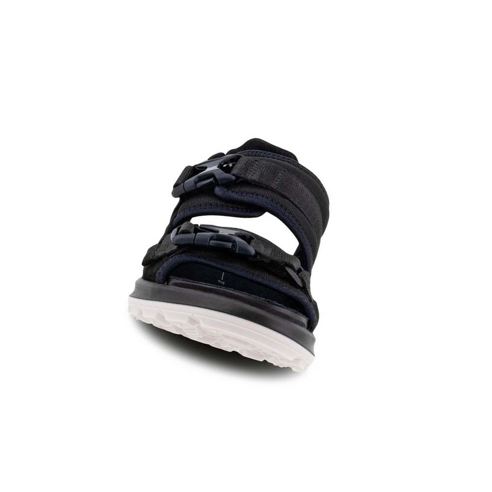 Women's Ecco Exowrap 2 Strap Buckle Sandals Black / Black | Canada 171BEX